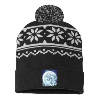 Mystic Unicorn Moon USA-Made Snowflake Beanie