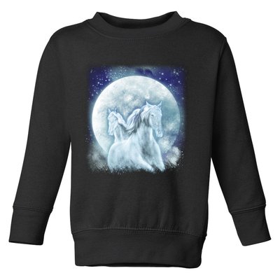 Mystic Unicorn Moon Toddler Sweatshirt