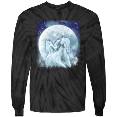 Mystic Unicorn Moon Tie-Dye Long Sleeve Shirt