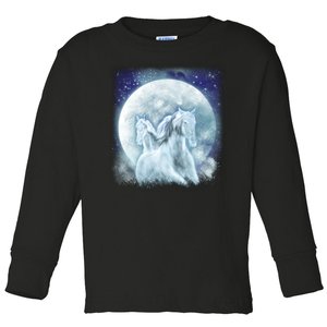 Mystic Unicorn Moon Toddler Long Sleeve Shirt