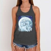 Mystic Unicorn Moon Women's Knotted Racerback Tank