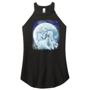 Mystic Unicorn Moon Women's Perfect Tri Rocker Tank