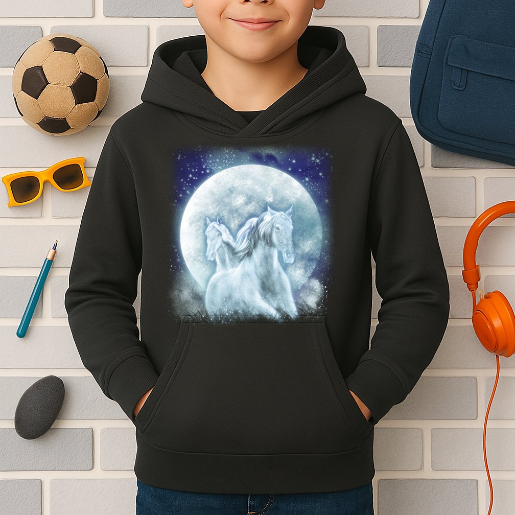 Mystic Unicorn Moon Kids Hoodie