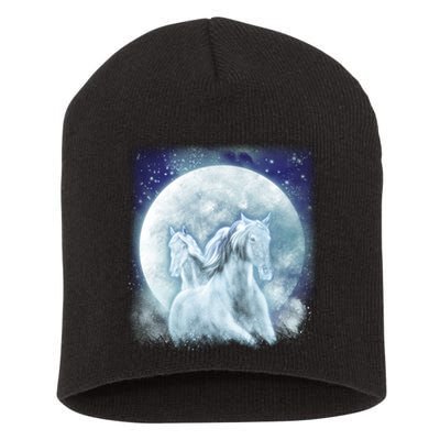 Mystic Unicorn Moon Short Acrylic Beanie