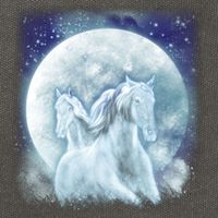 Mystic Unicorn Moon Cotton Canvas Backpack