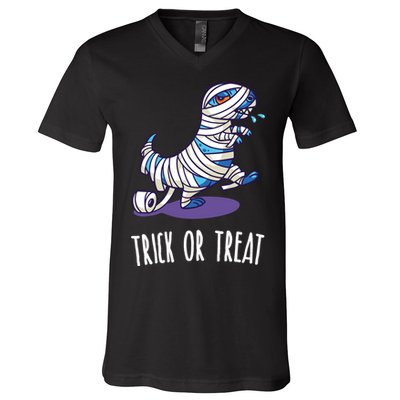 Mummy Dinosaur V-Neck T-Shirt