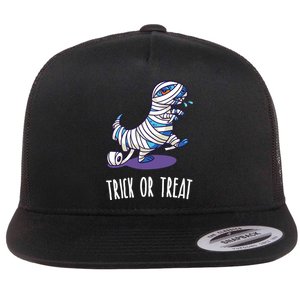 Mummy Dinosaur Flat Bill Trucker Hat