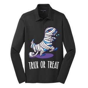 Mummy Dinosaur Silk Touch Performance Long Sleeve Polo