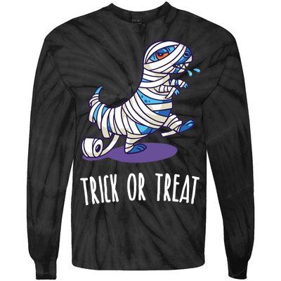 Mummy Dinosaur Tie-Dye Long Sleeve Shirt