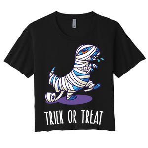 Mummy Dinosaur Women's Crop Top Tee