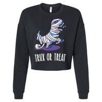 Mummy Dinosaur Cropped Pullover Crew