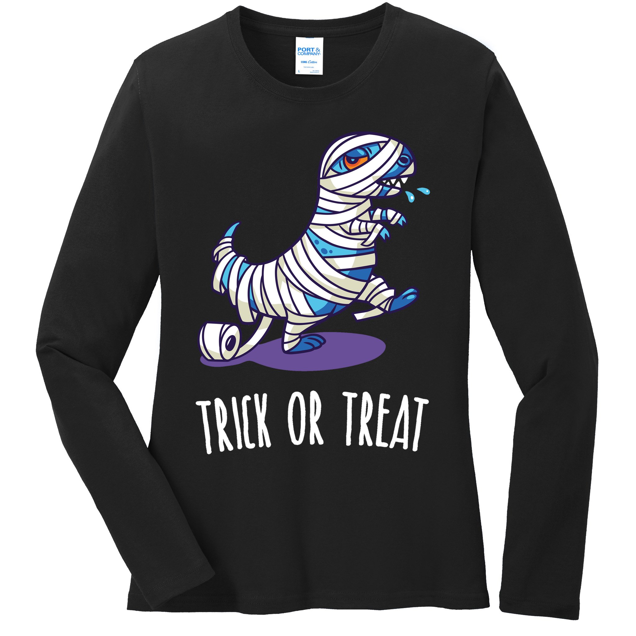 Mummy Dinosaur Ladies Long Sleeve Shirt