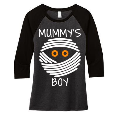 Mummy's Boy Women's Tri-Blend 3/4-Sleeve Raglan Shirt