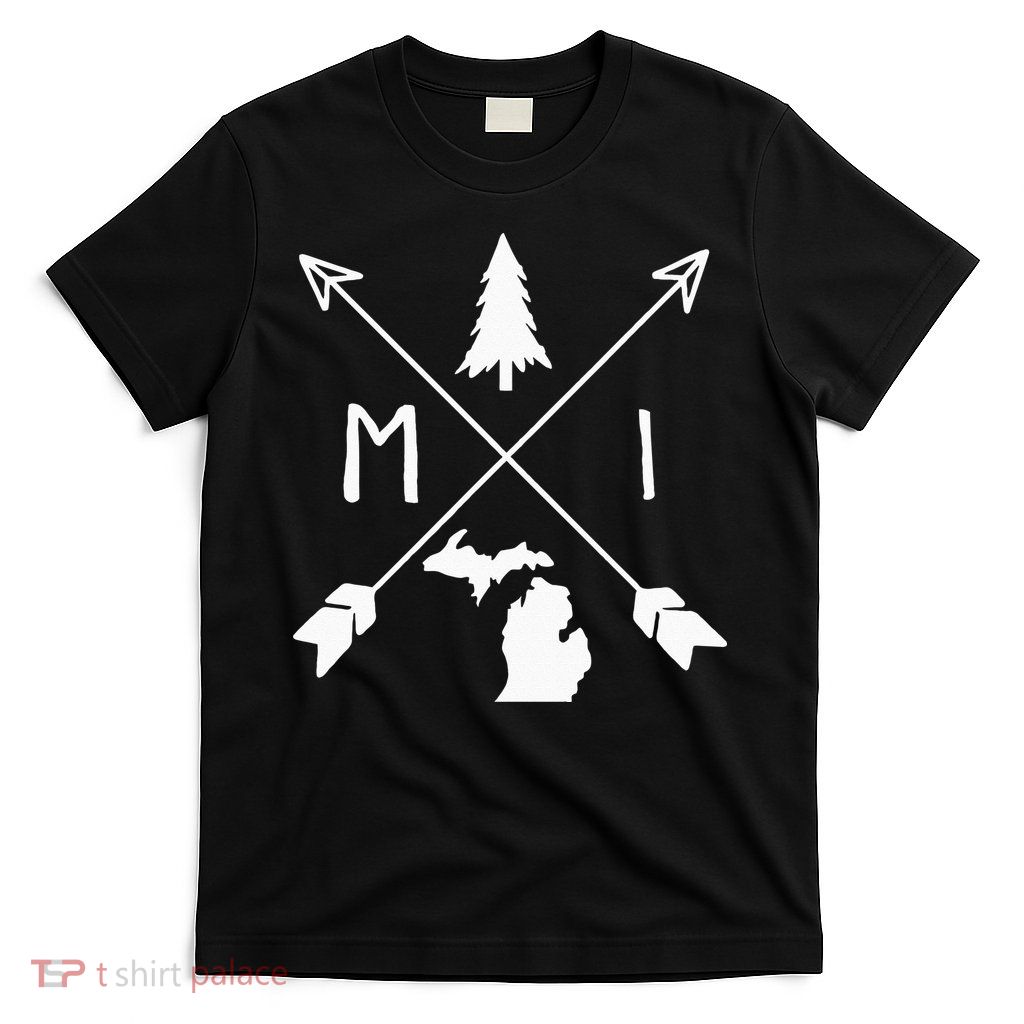 Michigan Up North Home State Midwest Vintage Retro T-Shirt