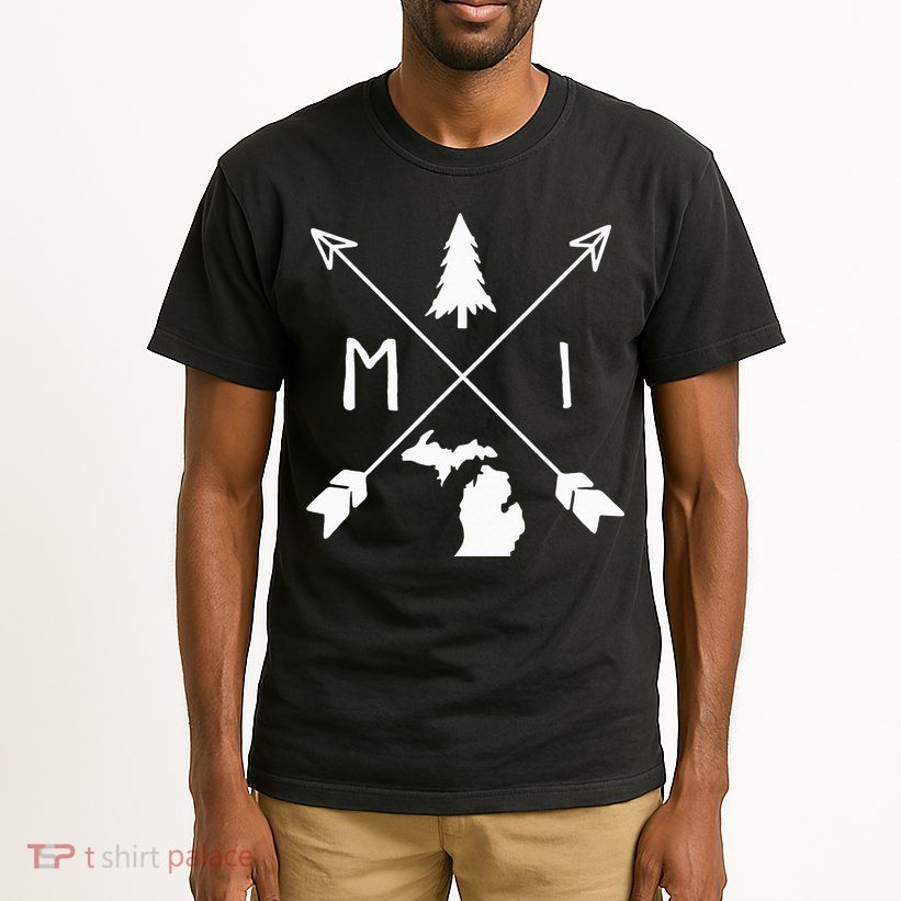 Michigan Up North Home State Midwest Vintage Retro Tall T-Shirt