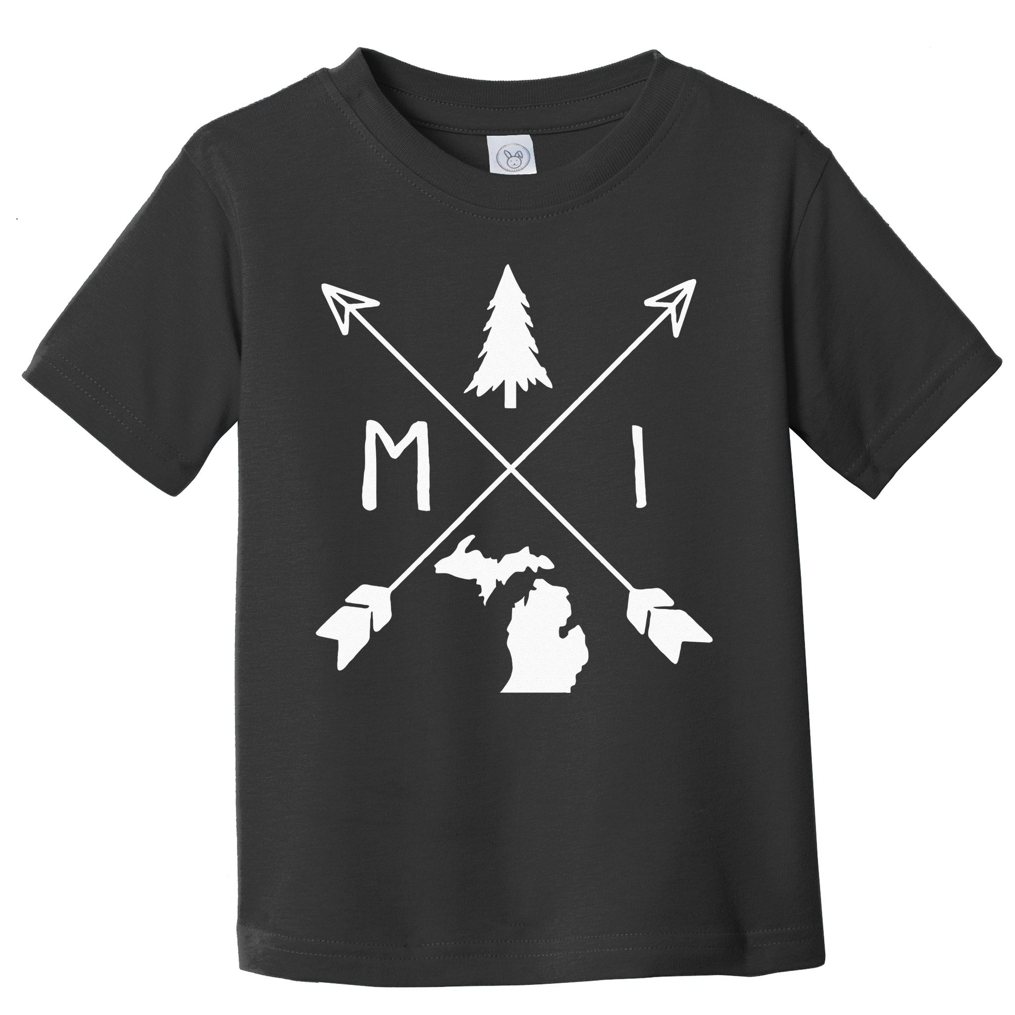 Michigan Up North Home State Midwest Vintage Retro Toddler T-Shirt