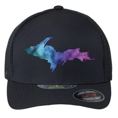 Michigan Up North Upper Peninsula Gift Flexfit Unipanel Trucker Cap