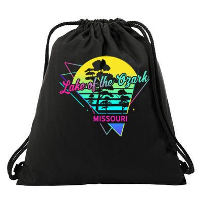 Missouri Usa Nostalgic Retro Lake Of The Ozarks Drawstring Bag