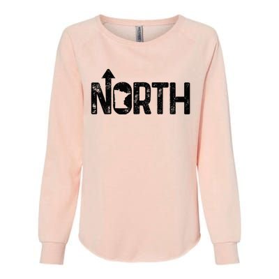 Minnesota Up North State Map Pride Gift Womens California Wash Sweatshirt