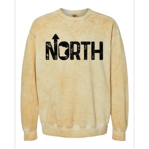 Minnesota Up North State Map Pride Gift Colorblast Crewneck Sweatshirt