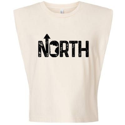 Minnesota Up North State Map Pride Gift Garment-Dyed Women's Muscle Tee