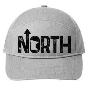 Minnesota Up North State Map Pride Gift 7-Panel Snapback Hat