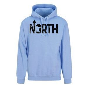 Minnesota Up North State Map Pride Gift Unisex Surf Hoodie