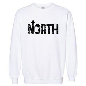 Minnesota Up North State Map Pride Gift Garment-Dyed Sweatshirt