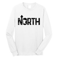 Minnesota Up North State Map Pride Gift Long Sleeve Shirt