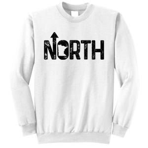 Minnesota Up North State Map Pride Gift Sweatshirt