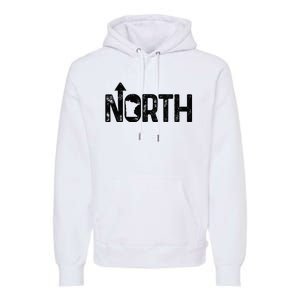 Minnesota Up North State Map Pride Gift Premium Hoodie