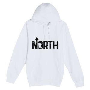 Minnesota Up North State Map Pride Gift Premium Pullover Hoodie