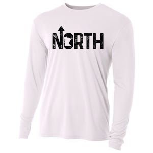 Minnesota Up North State Map Pride Gift Cooling Performance Long Sleeve Crew