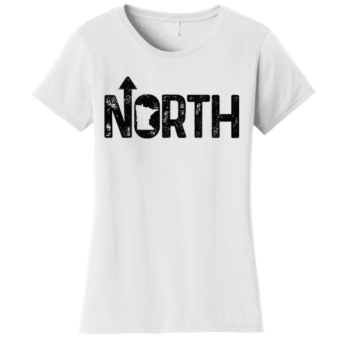 Minnesota Up North State Map Pride Gift Women's T-Shirt