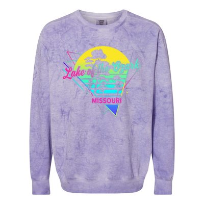 Missouri Usa Nostalgic Retro Lake Of The Ozarks Colorblast Crewneck Sweatshirt