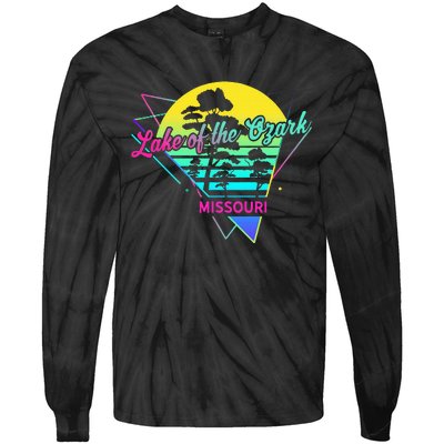 Missouri Usa Nostalgic Retro Lake Of The Ozarks Tie-Dye Long Sleeve Shirt