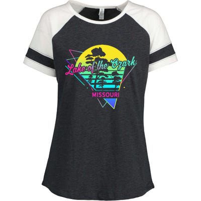 Missouri Usa Nostalgic Retro Lake Of The Ozarks Enza Ladies Jersey Colorblock Tee