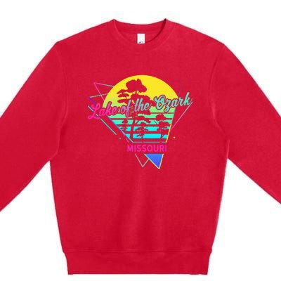 Missouri Usa Nostalgic Retro Lake Of The Ozarks Premium Crewneck Sweatshirt