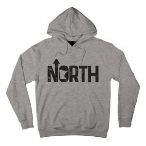 Minnesota Up North State Map Pride Gift Tall Hoodie