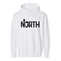 Minnesota Up North State Map Pride Gift Garment-Dyed Fleece Hoodie