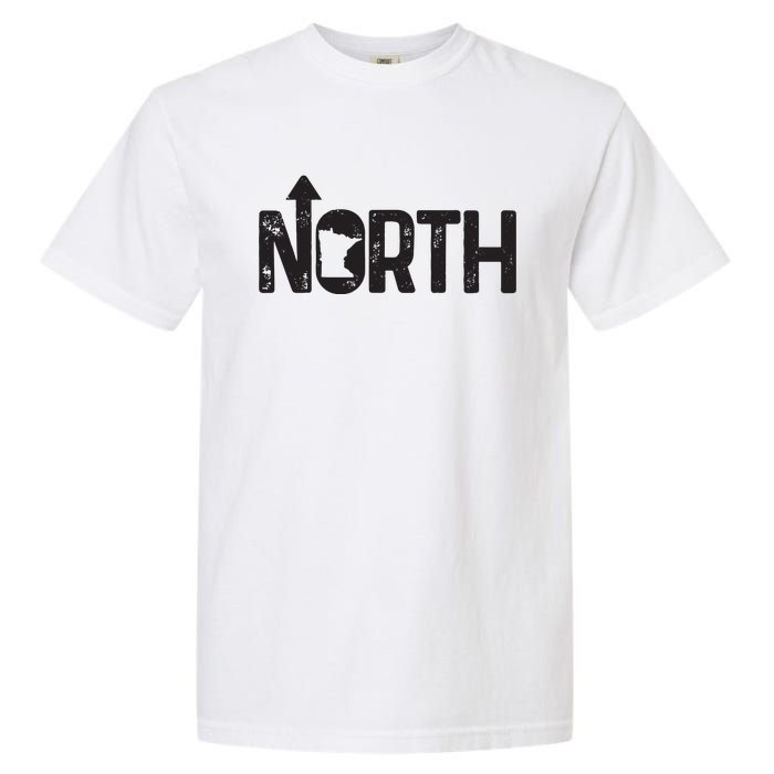 Minnesota Up North State Map Pride Gift Garment-Dyed Heavyweight T-Shirt