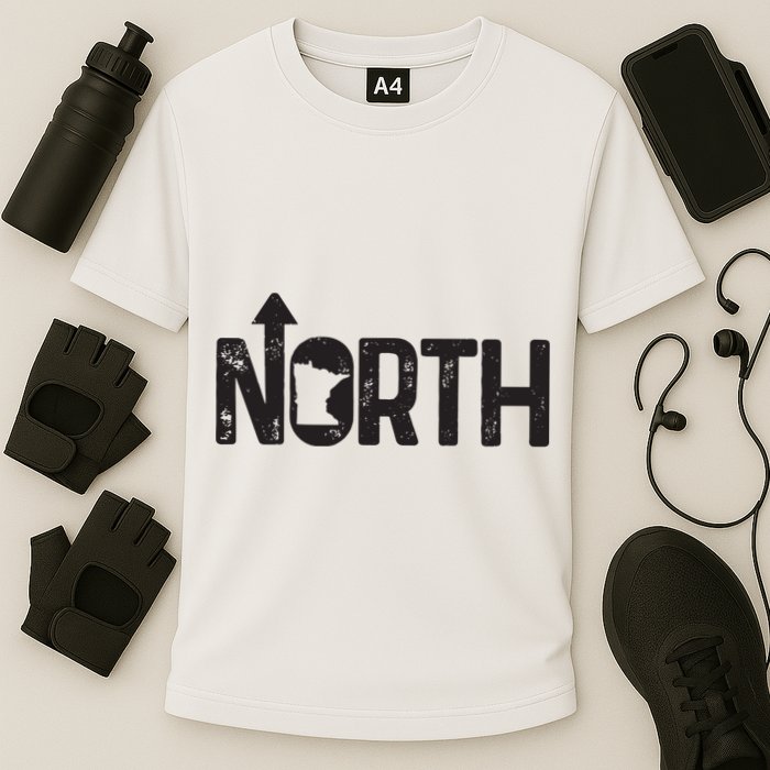 Minnesota Up North State Map Pride Gift Cooling Performance Crew T-Shirt