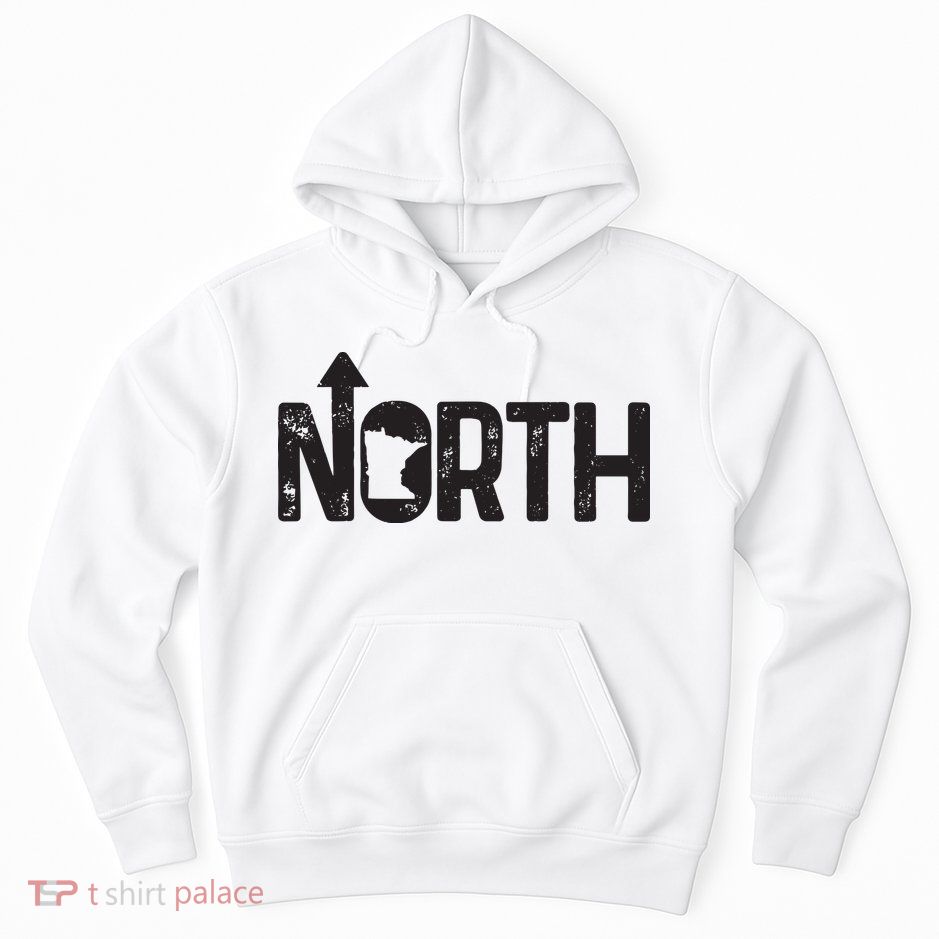 Minnesota Up North State Map Pride Gift Hoodie