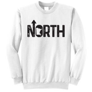 Minnesota Up North State Map Pride Gift Sweatshirt