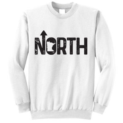 Minnesota Up North State Map Pride Gift Sweatshirt
