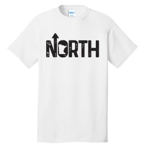 Minnesota Up North State Map Pride Gift Tall T-Shirt