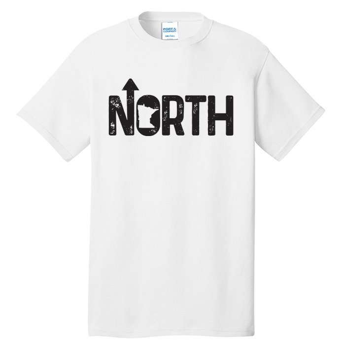 Minnesota Up North State Map Pride Gift Tall T-Shirt