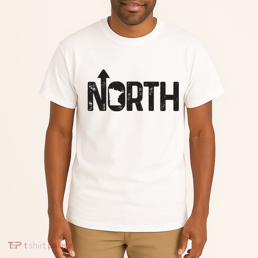 Minnesota Up North State Map Pride Gift Tall T-Shirt