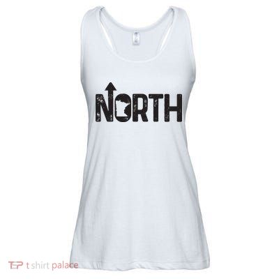 Minnesota Up North State Map Pride Gift Ladies Essential Flowy Tank