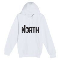 Minnesota Up North State Map Pride Gift Premium Pullover Hoodie